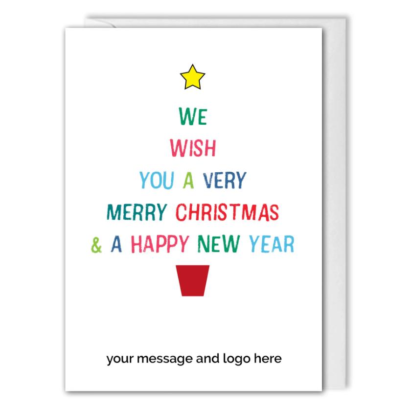 Custom Logo Business Christmas Card - Customers, Employees