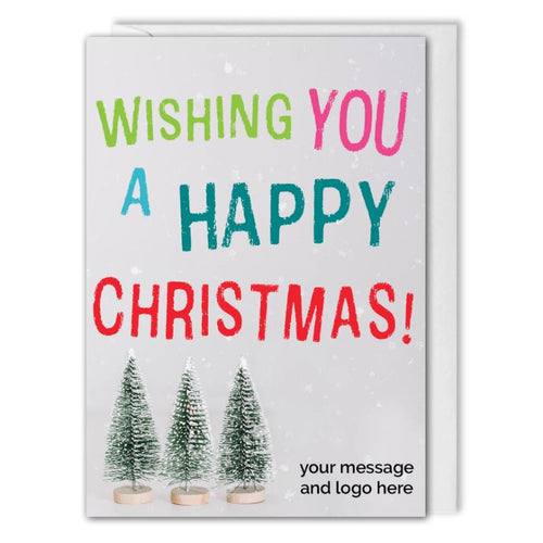 Business Christmas Card - Custom Logo - Clients, Employees