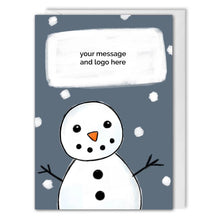 Load image into Gallery viewer, Snowman Custom Message Business Christmas Card