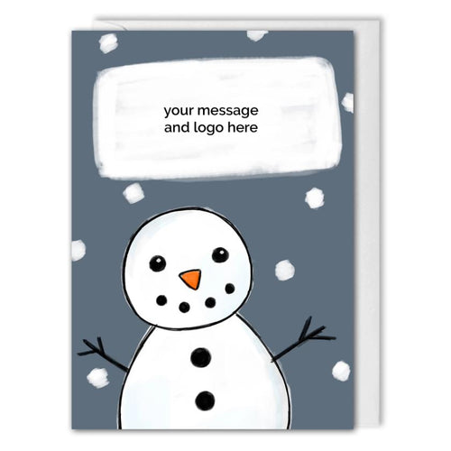 Snowman Custom Message Business Christmas Card