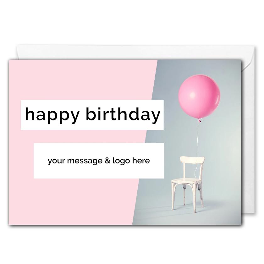 Custom B2B Birthday Card - Balloon 