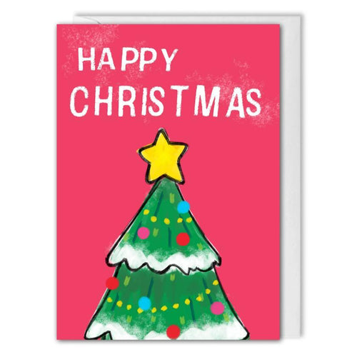 Custom Logo Christmas Tree Card For Business - Pink - B2B