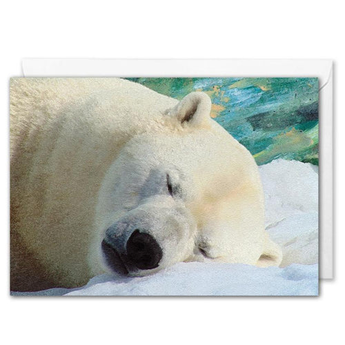 Custom Corporate Christmas Card - Polar Bear Art 
