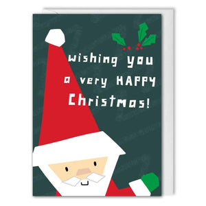 Santa Happy Christmas Card For Business - Custom Logo - B2B