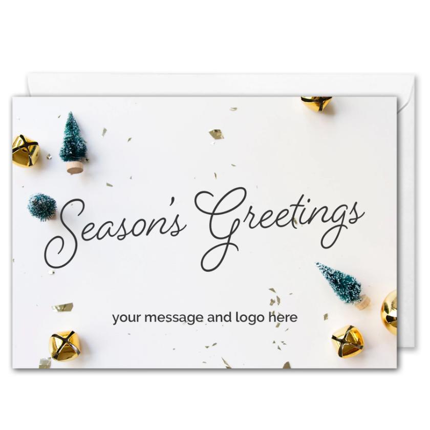 Custom Logo Season's Greetings Card For Business 