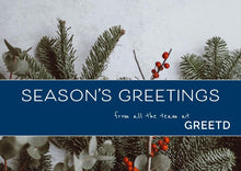 Load image into Gallery viewer, Season&#39;s Greetings - Custom Logo Business Christmas Card