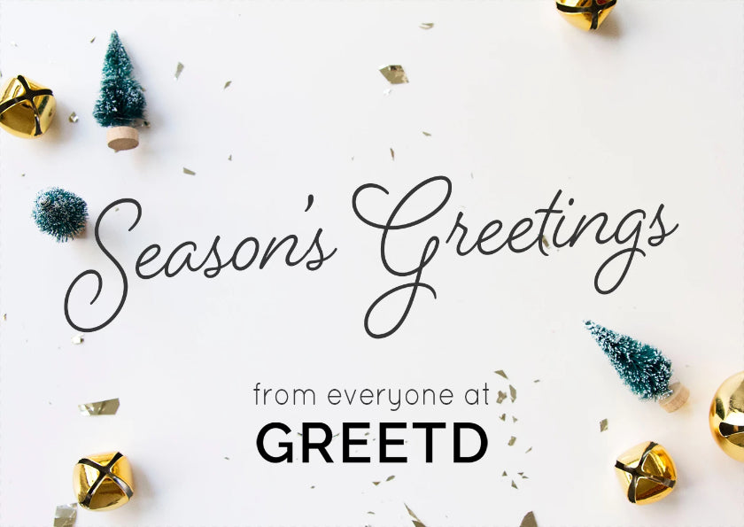 Custom Logo Season's Greetings Card For Business 
