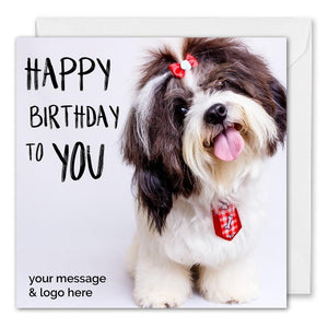 Custom Dog Birthday Card For Business