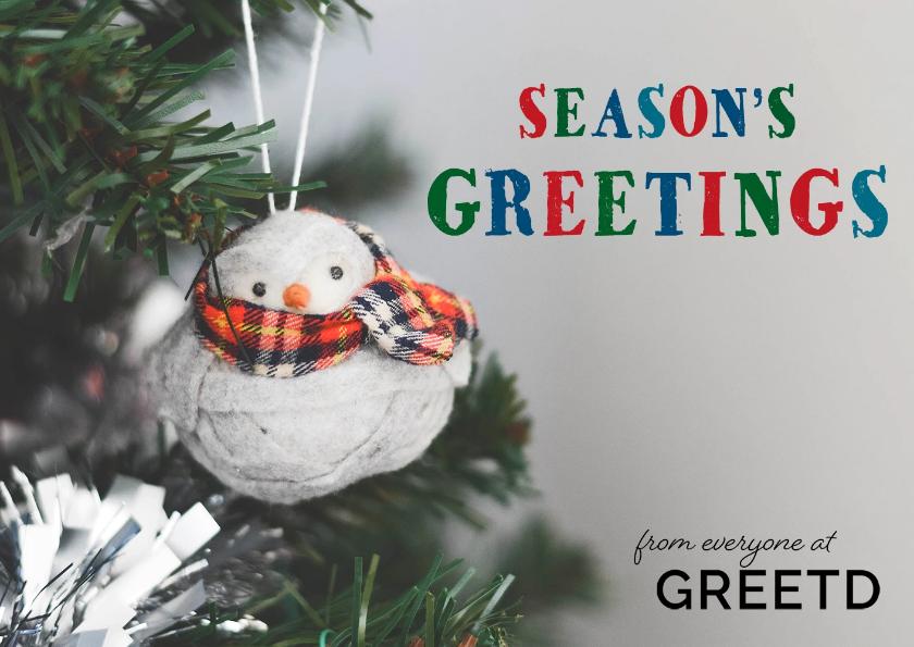 Snowman Christmas Card For Business Greetd 