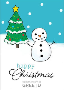 B2B Christmas Card Custom - Snowman