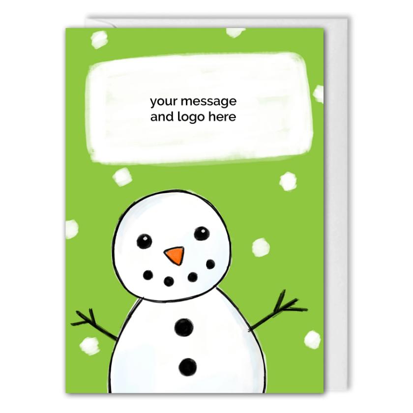 Personalised Snowman Corporate Christmas Card 
