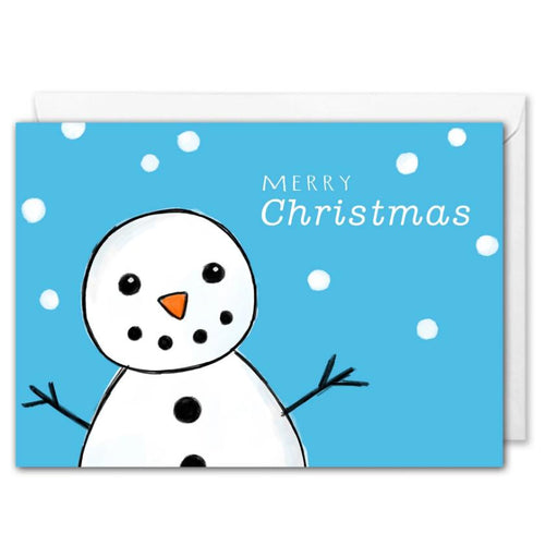 Snowman Custom Corporate Christmas Card 