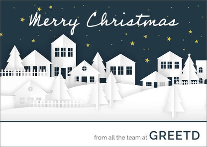 Christmas Card For Estate Agents - Custom Logo 