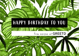 Personalised Business Birthday Card - Tropical 