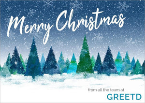 B2B Christmas Card Personalised - Winter Forest 