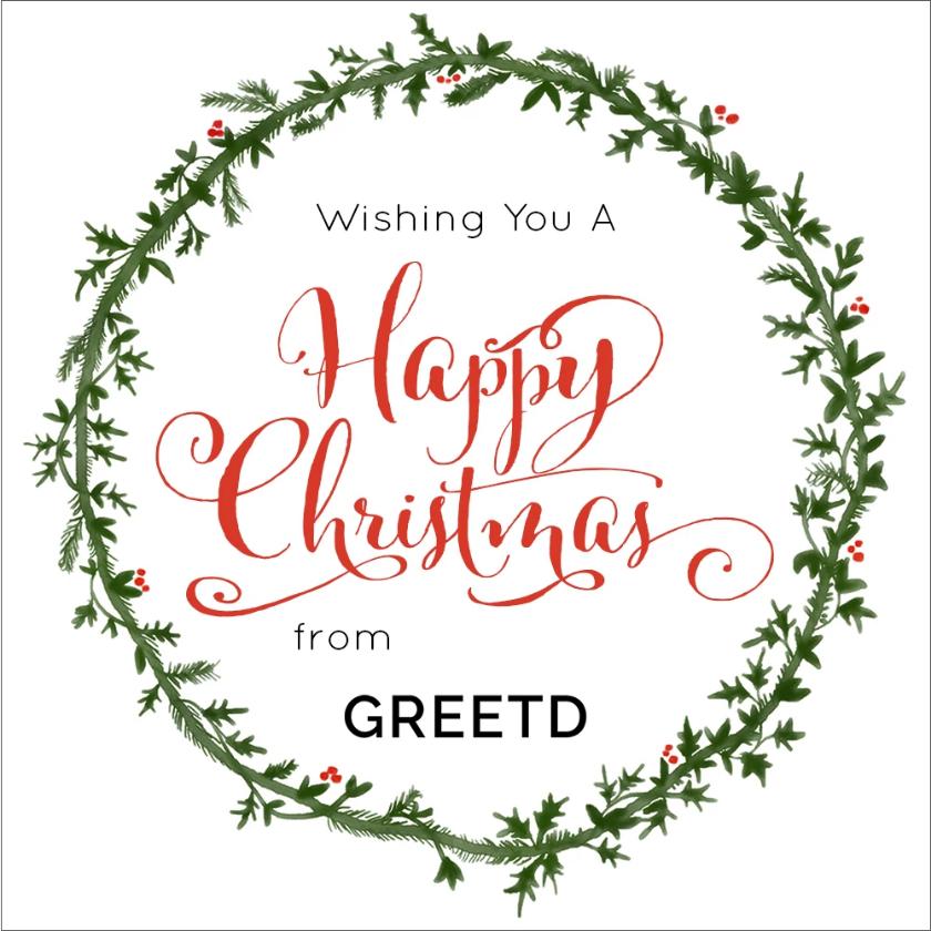 Corporate Christmas Card - Christmas Wreath Card 