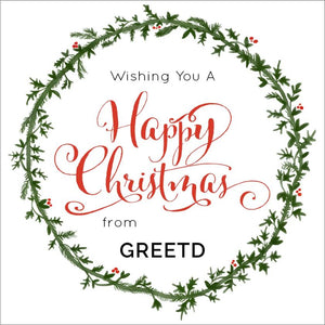 Corporate Christmas Card - Christmas Wreath Card 
