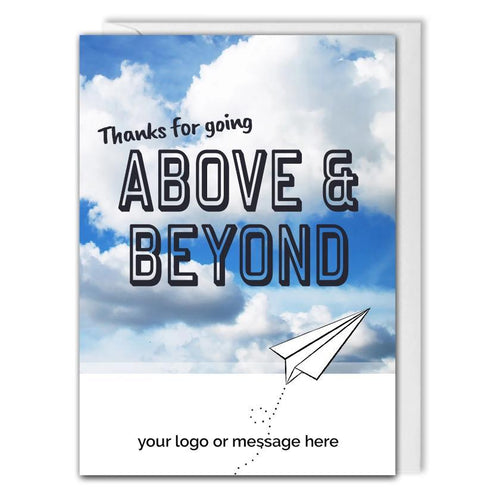 Custom Recognition Card For Business - Above & Beyond