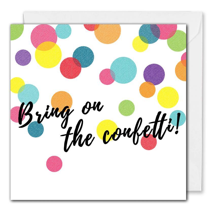 Confetti Celebration Card For Business - Personalised Logo & Message