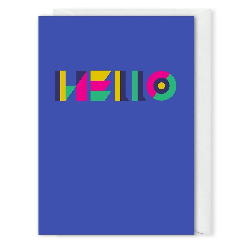 Personalised Business Welcome Card - B2B - Geometric Hello | Greetd
