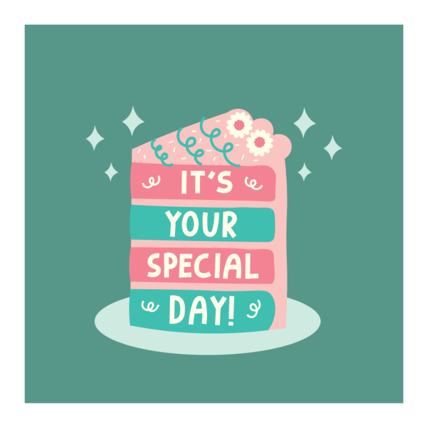 RECOLOUR ME: Your Special Day Birthday Cake Card