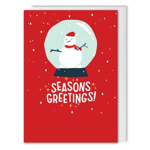 Personalised Company Christmas Card Snowman 