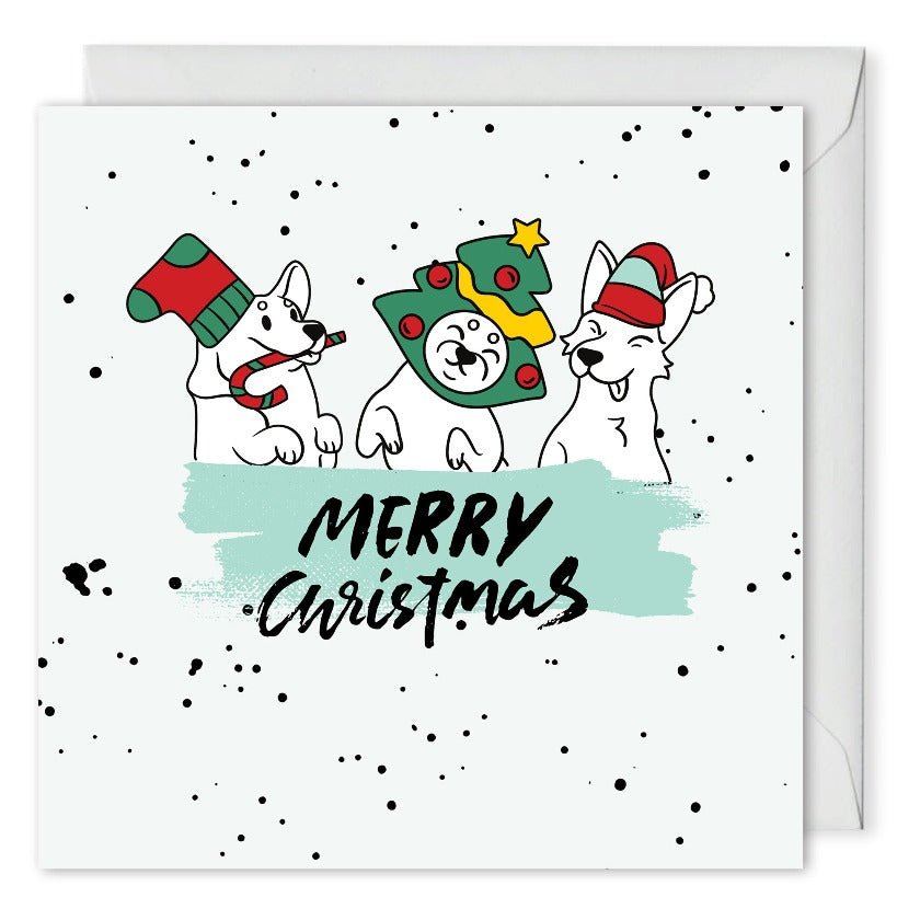 Dogs Christmas Card Staff Customers