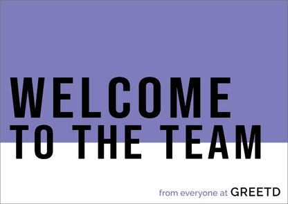 Personalised Business Welcome Card For New Employees