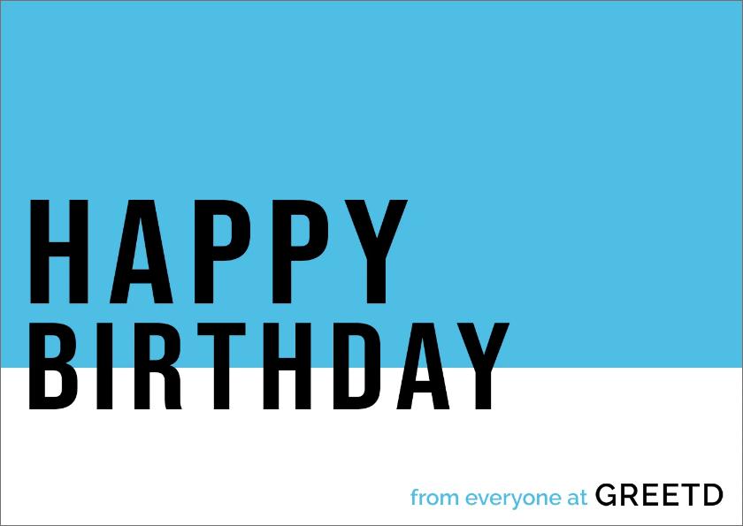Custom Business Birthday Card - B2B