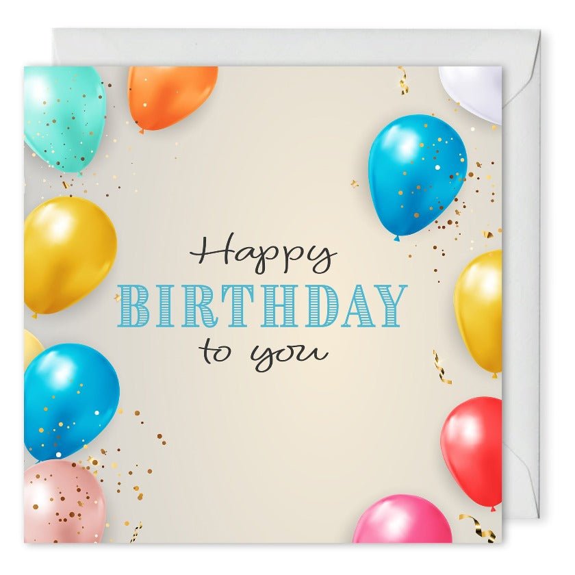 custom business birthday card balloons