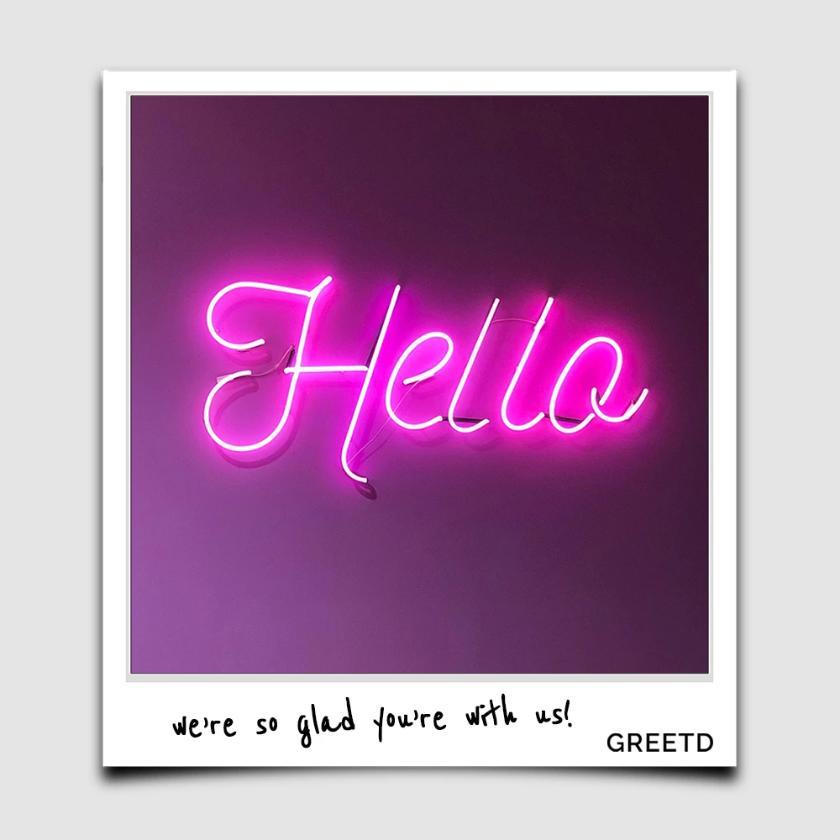 Hello Card For New Employees, Customers 