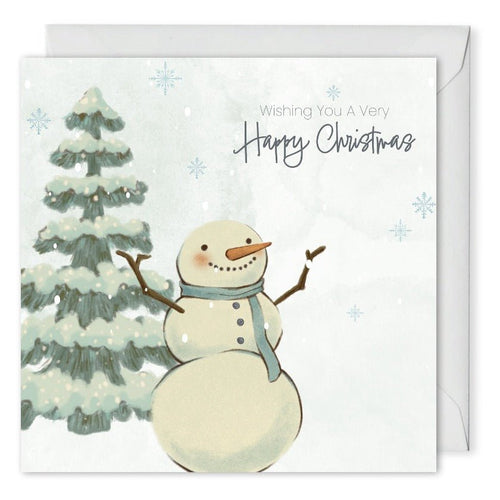 Business Christmas Card Snowman 