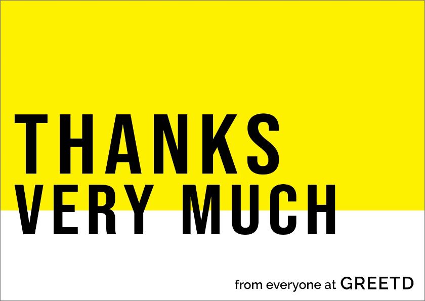 Custom Corporate Thank You Card - Clients, Employees 