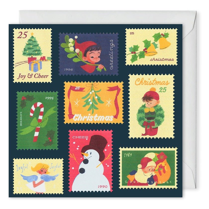 Christmas Stamps Card For Business B2B