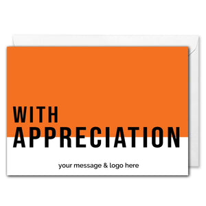 With Appreciation Card For Business - Personalised Logo 