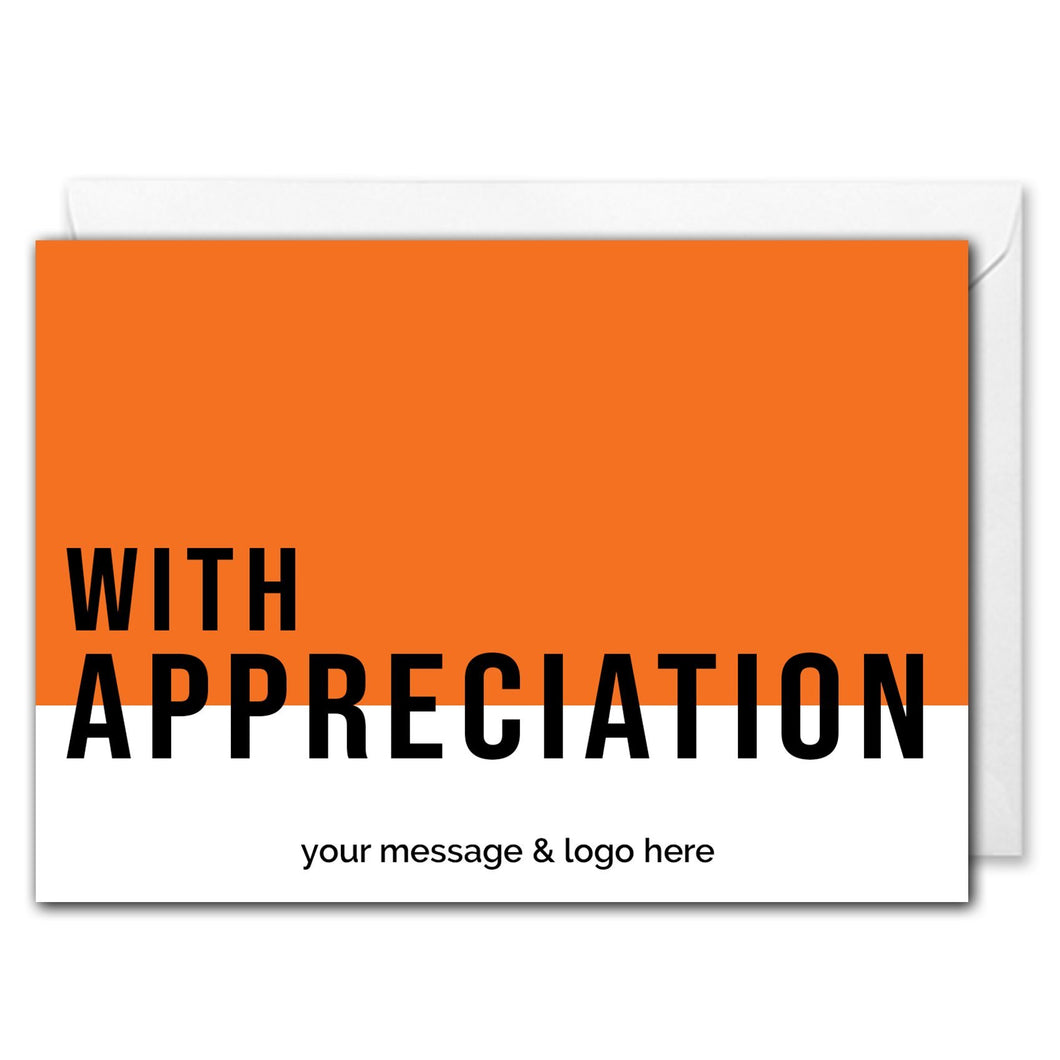 With Appreciation Card For Business - Personalised Logo 