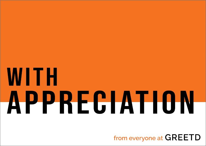 Custom Corporate Appreciation Card - Clients